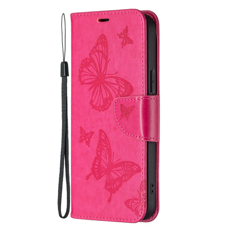 Funda Xiaomi Redmi Note 13 4G con colgante
 y estampado de mariposa