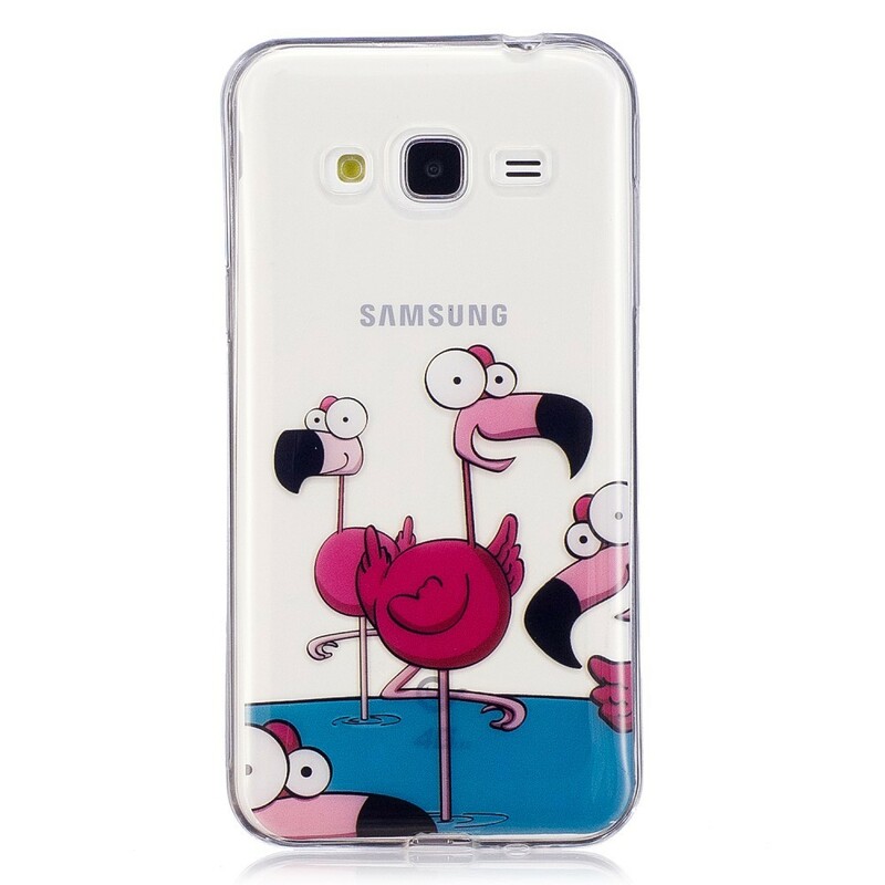 Funda Samsung Galaxy J3 2016 Funny Pink Flamingos