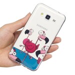 Funda Samsung Galaxy J3 2016 Funny Pink Flamingos
