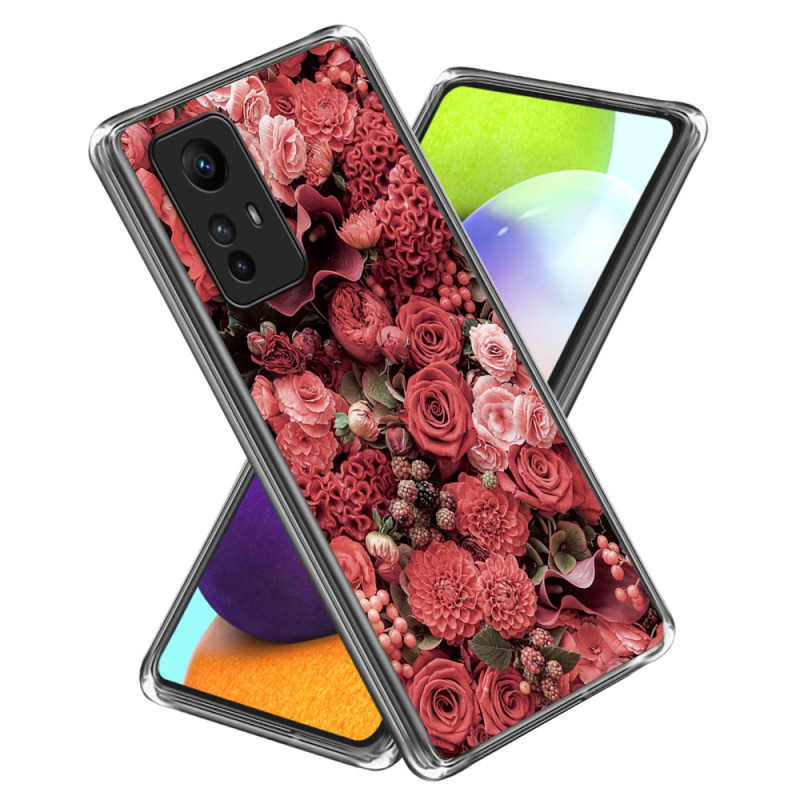 Funda Xiaomi Redmi Note 12S Flores Rojas
