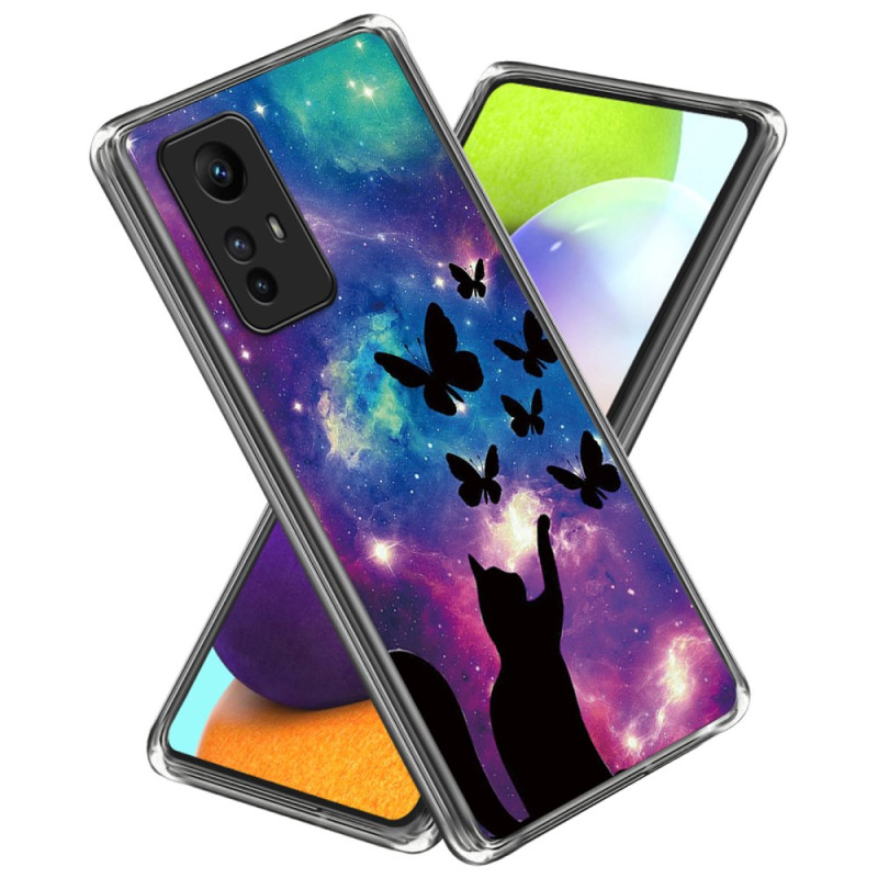 Funda Xiaomi Redmi Note 12S Gato y Mariposas
