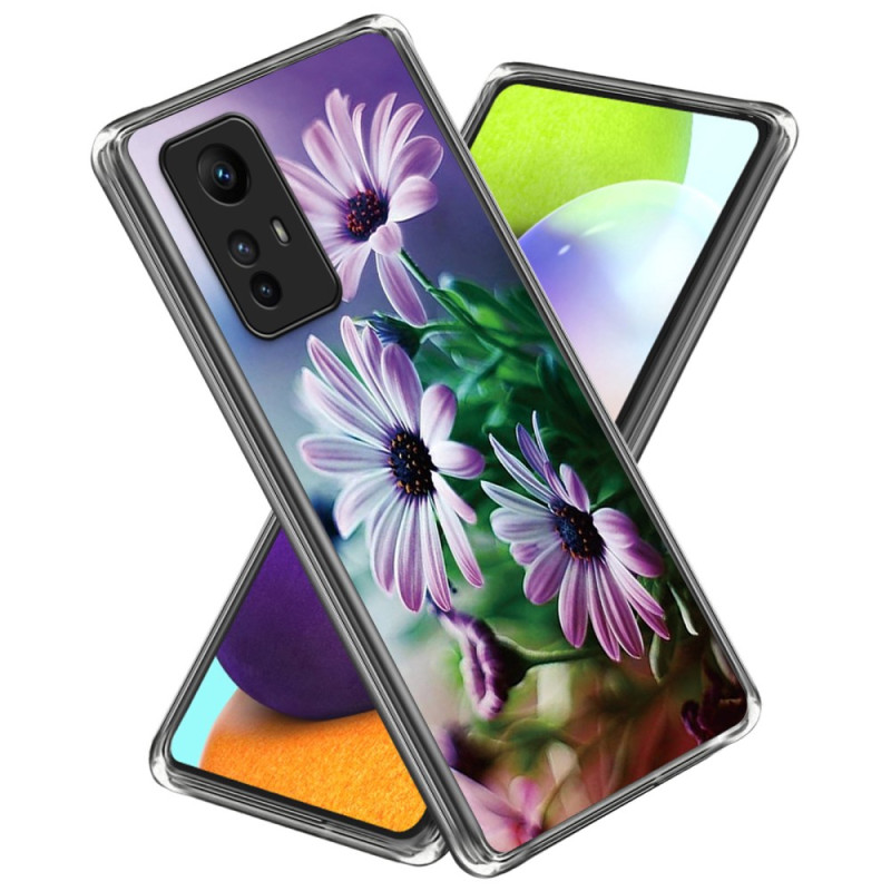 Xiaomi Redmi Note 12S Caso Crisantemos púrpura