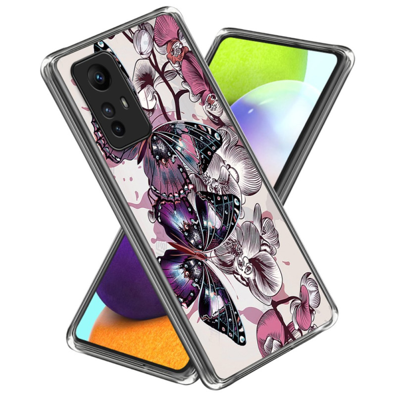 Funda Xiaomi Redmi Note 12S Mariposas Morado
