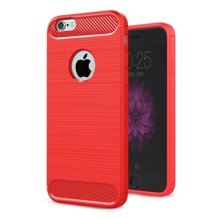 Funda de fibra de carbono cepillada para el iPhone 6/6S