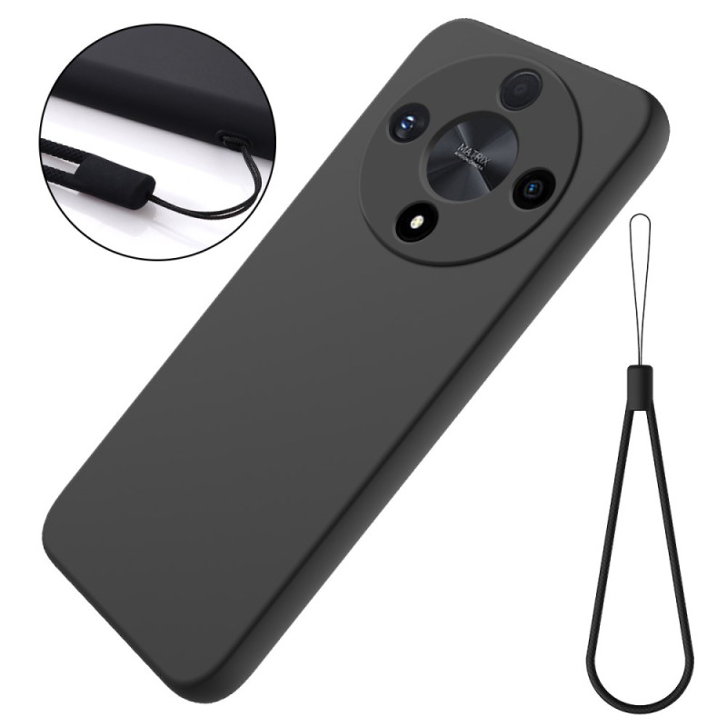 Honor Magic 6 Lite / X9b Funda de silicona líquida con cordón