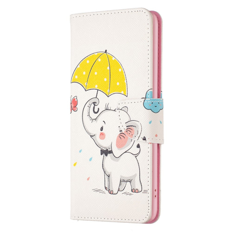 Funda Xiaomi Redmi Note 13 Pro Plus 5G paraguas y elefante
