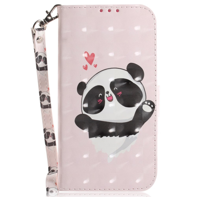 Funda Funda Xiaomi Redmi Note 13 Pro Plus 5G Panda Love Strap

