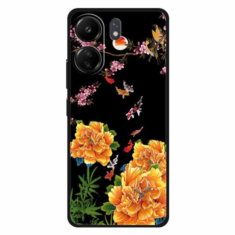 Xiaomi Redmi 13C / Poco C65 Caso Flores y Peces