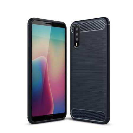 Funda de fibra de carbono cepillada para el Huawei P20