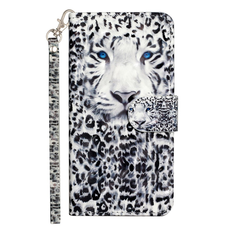 Funda para Honor 90 Lite 5G / X50i 5G con patrón 3D y muñequera - Leopardo