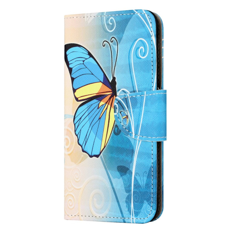 Funda Samsung Galaxy A55 5G Mariposa Amarillo y Azul