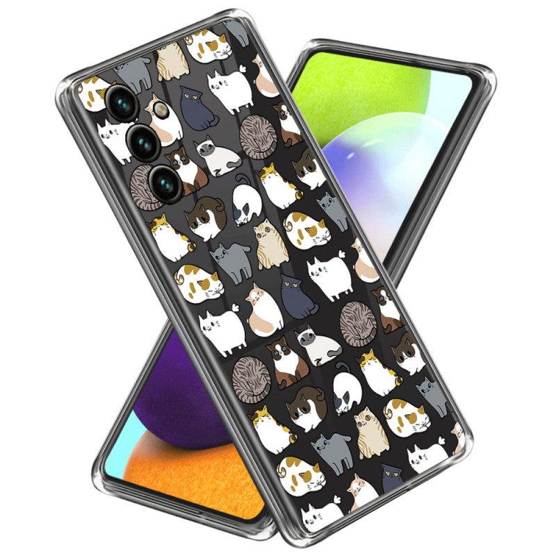 Funda Samsung Galaxy A55 5G Gatos Múltiples
