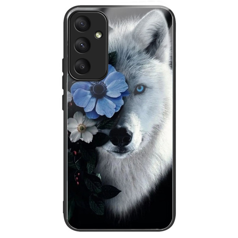Samsung Galaxy A55 5G Toughened Glass Cover Wolf Floral