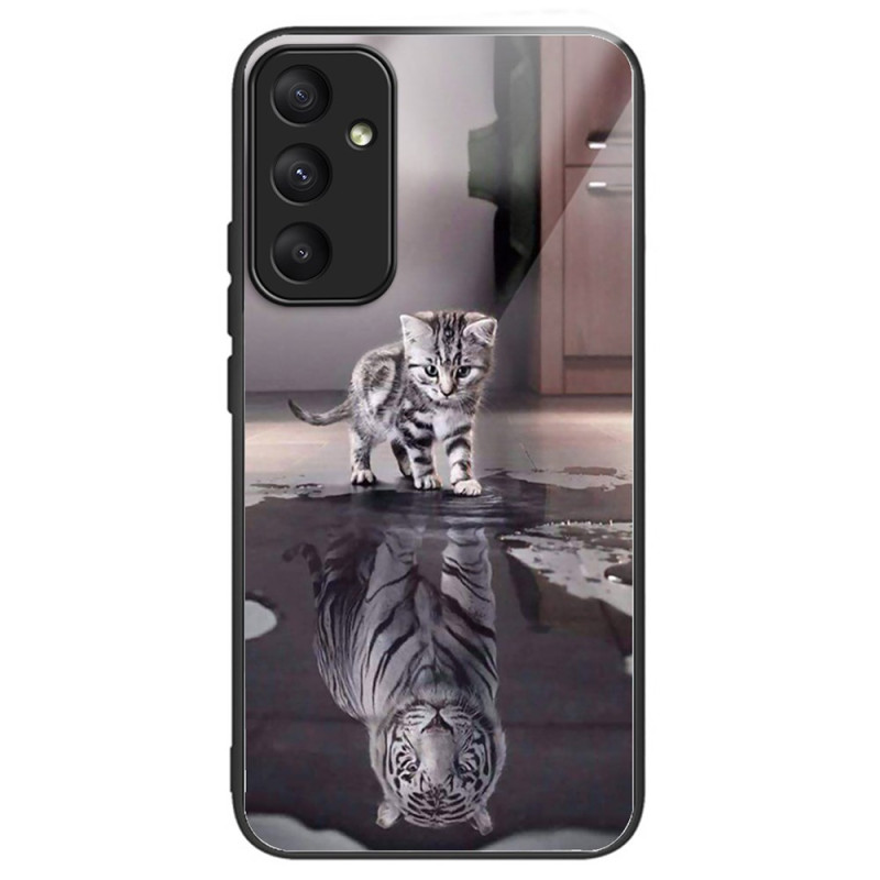 Funda Samsung Galaxy A55 5G de cristal templado Kitten Dream
