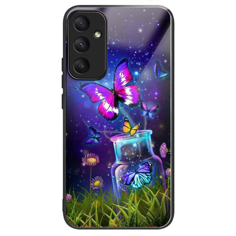 Funda Samsung Galaxy A55 5G Cristal Templado Botella y Mariposa
