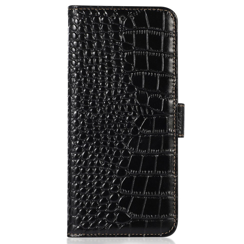 Funda estilo cocodrilo Samsung Galaxy A55 5G con cierre RFID