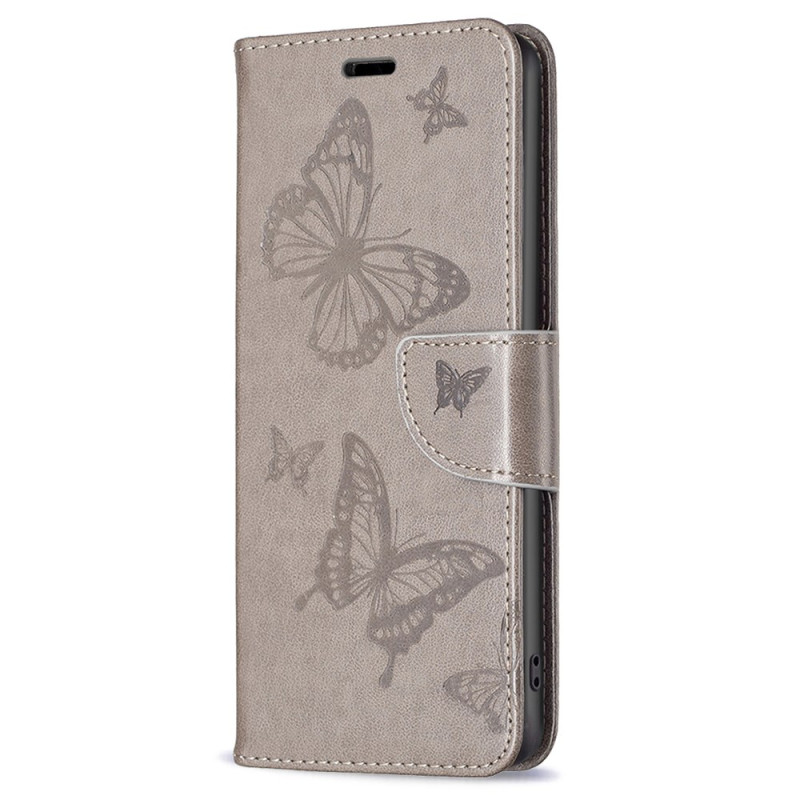 Samsung Galaxy A55 5G Caso patrón de mariposa con colgante

