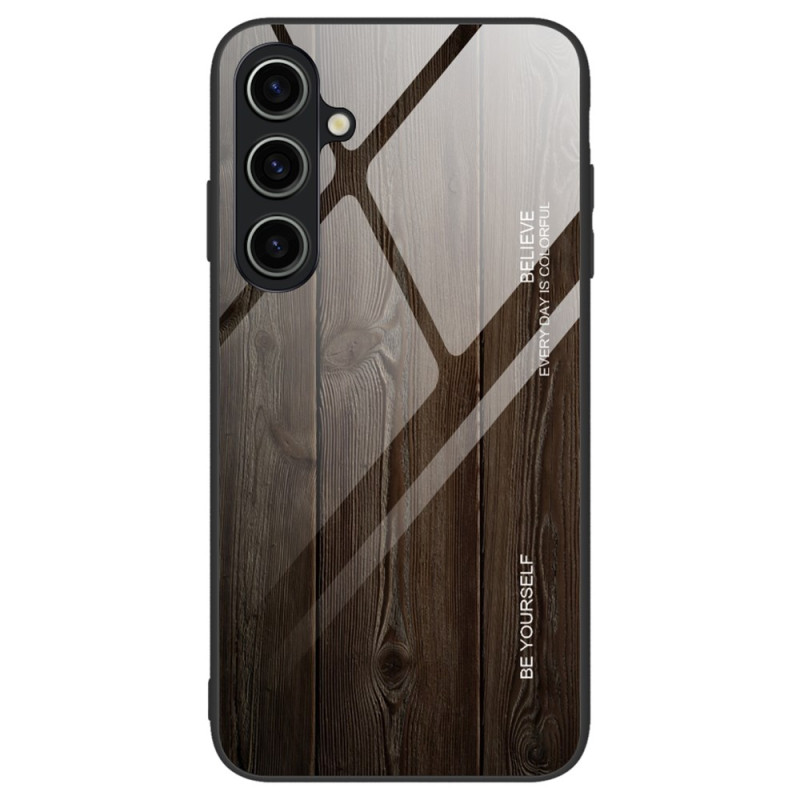 Funda Samsung Galaxy A55 5G de cristal templado efecto madera
