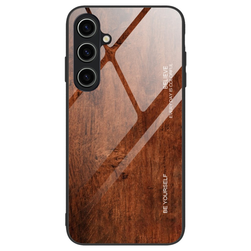 Funda Samsung Galaxy A55 5G de cristal templado efecto madera

