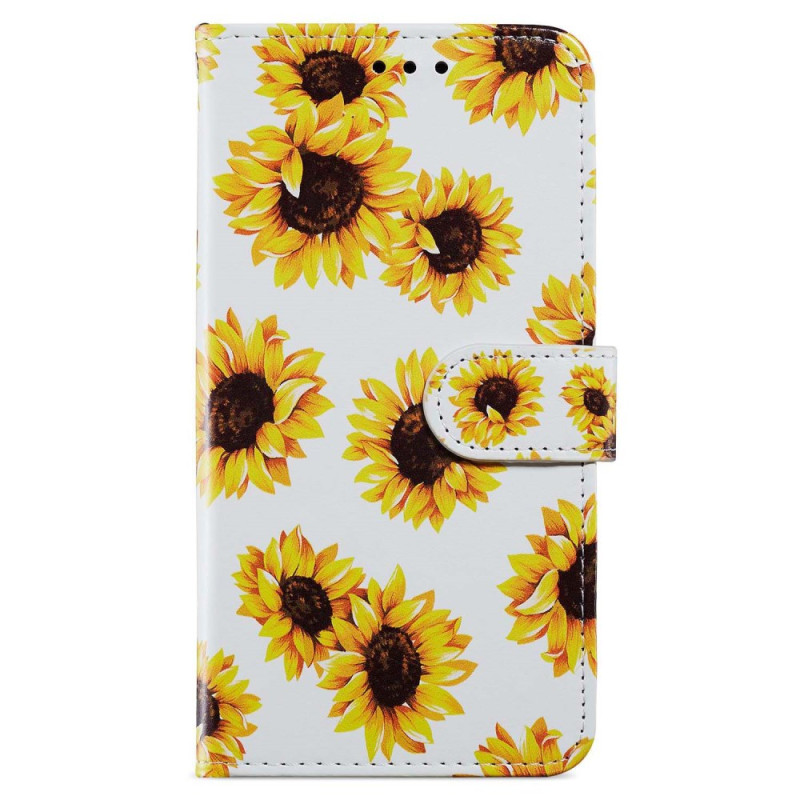 Funda Samsung Galaxy A35 5G Diseño girasol con cordón de seguridad