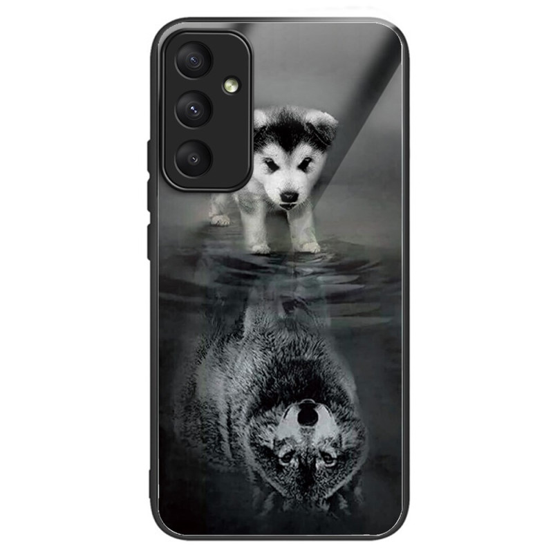 Funda Samsung Galaxy A35 5G de cristal templado Puppy Dreams
