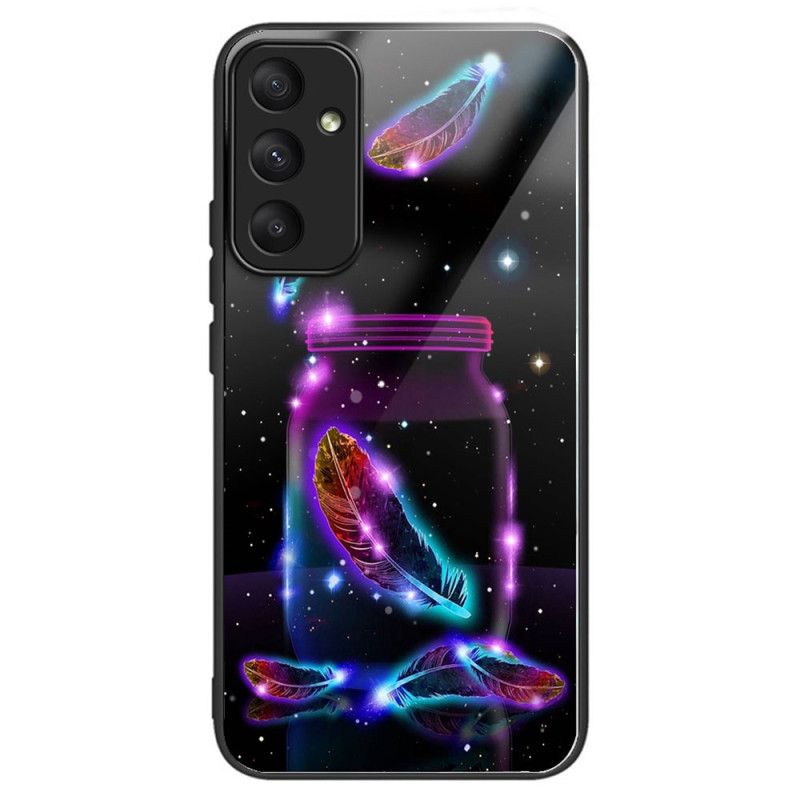 Funda Samsung Galaxy A35 5G Cristal Templado Pluma Fluorescente
