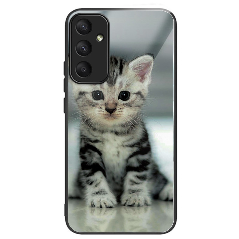 Funda Samsung Galaxy A35 5G de cristal templado Kitten
