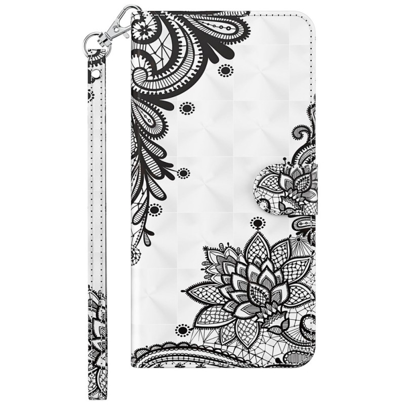 Funda con colgante
 de encaje de flores para Samsung Galaxy A15