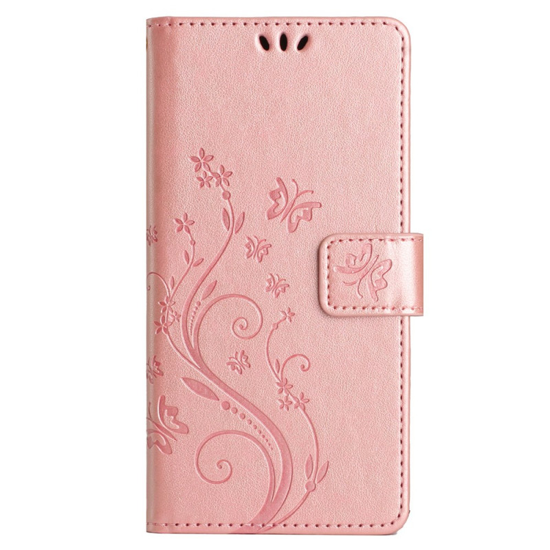 Funda Samsung Galaxy A35 5G Mariposas y Flores con Colgante
