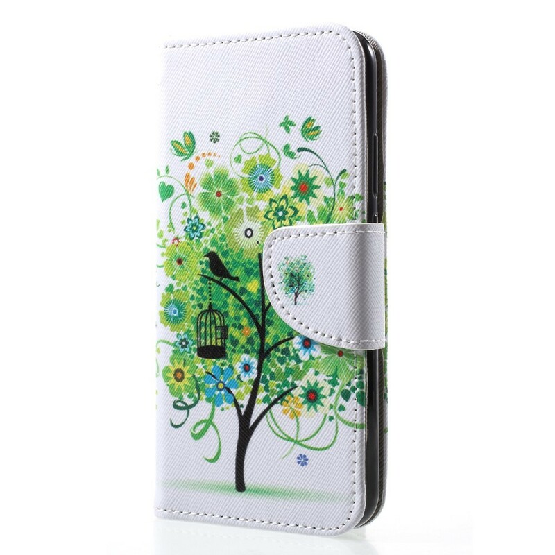 Funda de árbol de flores para Huawei P20 Lite