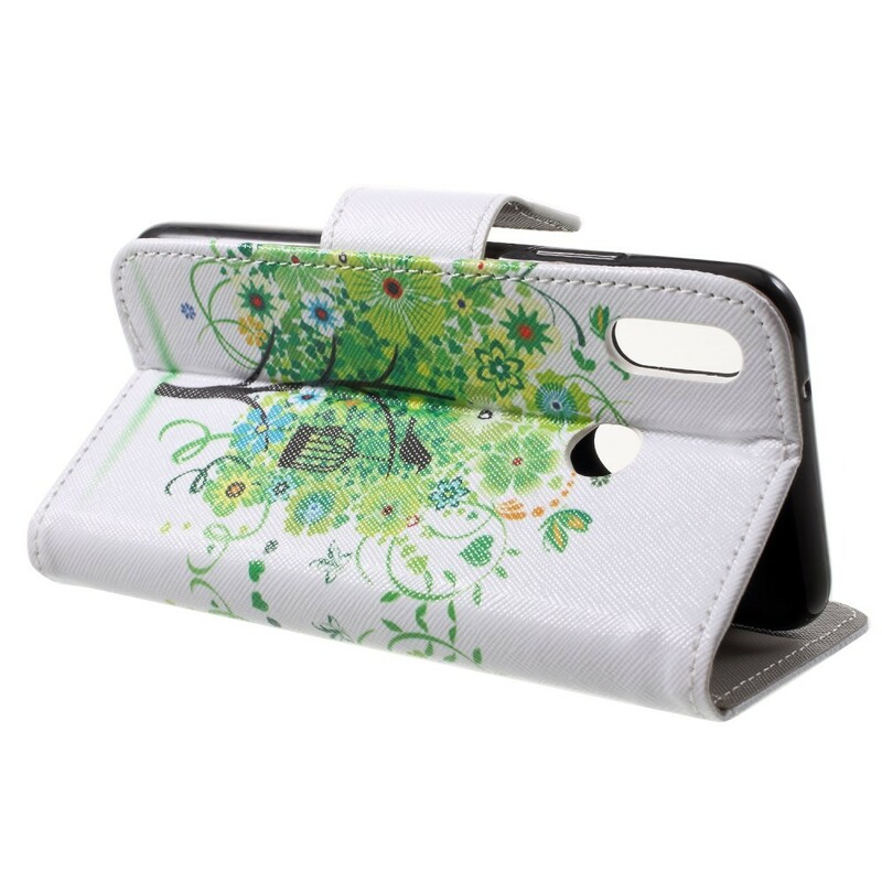 Funda de árbol de flores para Huawei P20 Lite