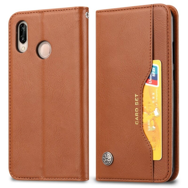 Funda Flip Cover Huawei P20 Lite Leatherette Card Funda