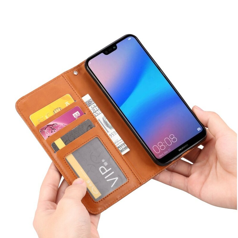 Funda Flip Cover Huawei P20 Lite Leatherette Card Funda