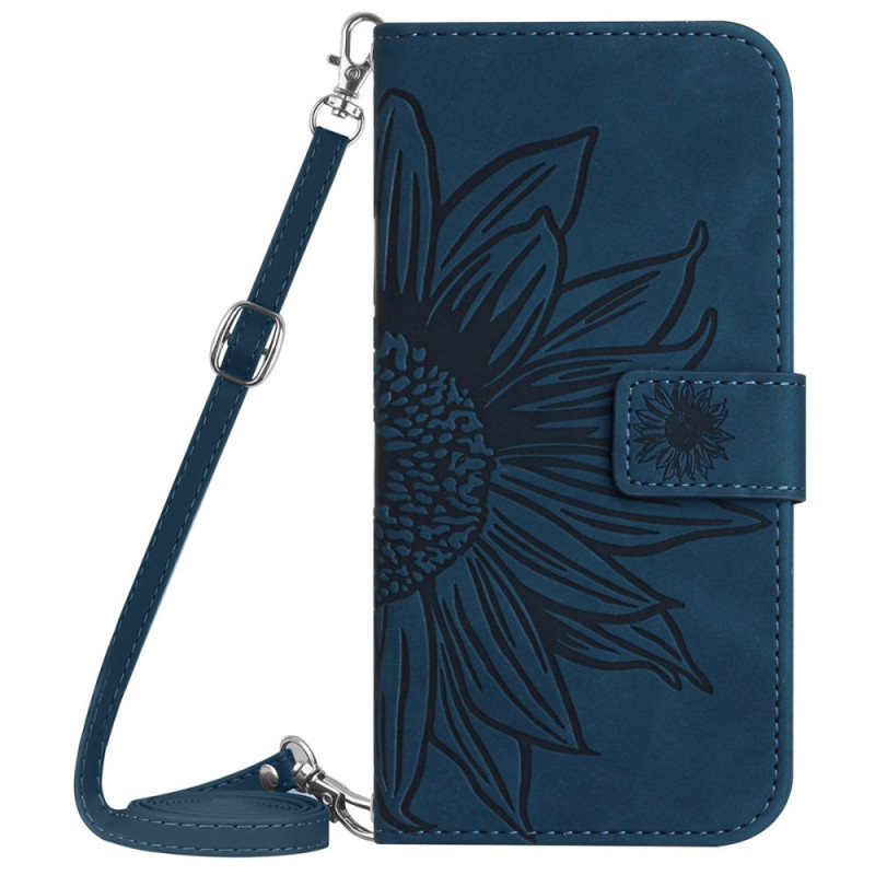 Funda OnePlus 12 5G con estampado de girasol y bandolera
