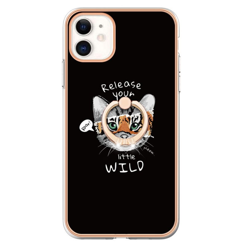 Funda iPhone 11 Cat and Tiger Ring Holder