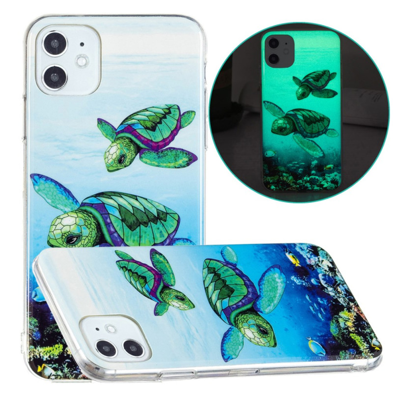 Funda iPhone 11 Fluo Sea Turtle