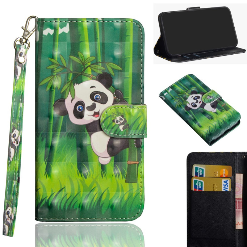 Funda iPhone 11 Panda Bambú con cordón