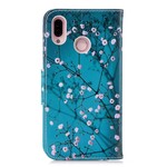 Funda de árbol de flores para Huawei P20 Lite