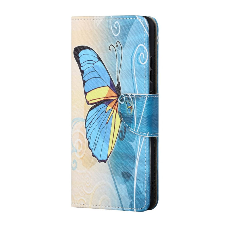 Funda de mariposa amarilla y azul para Google Pixel 8A