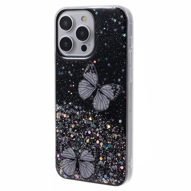 Funda iPhone 12 / 12 Pro Glitter Mariposas