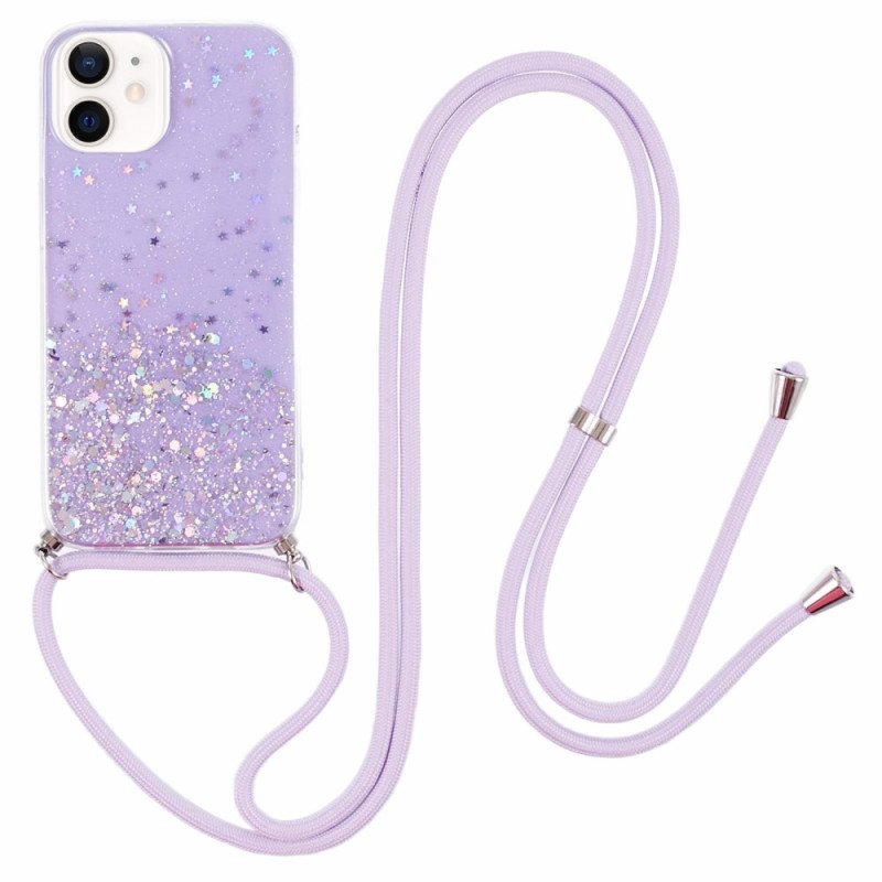Funda con cordón iPhone 12 / 12 Pro Discreet Glitter