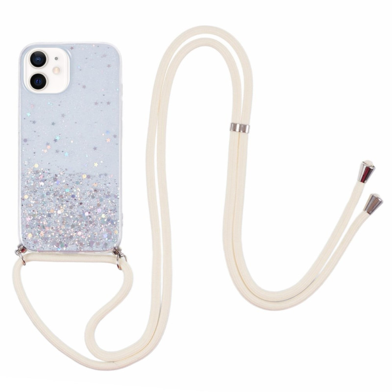 Funda con cordón iPhone 12 / 12 Pro Discreet Glitter