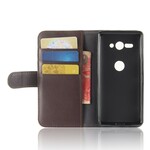 Funda de cuero genuino para Sony Xperia XZ2 Compact