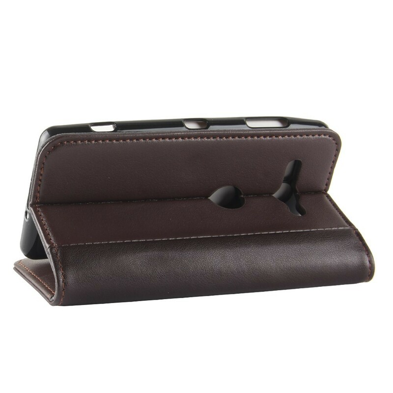 Funda de cuero genuino para Sony Xperia XZ2 Compact