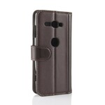 Funda de cuero genuino para Sony Xperia XZ2 Compact
