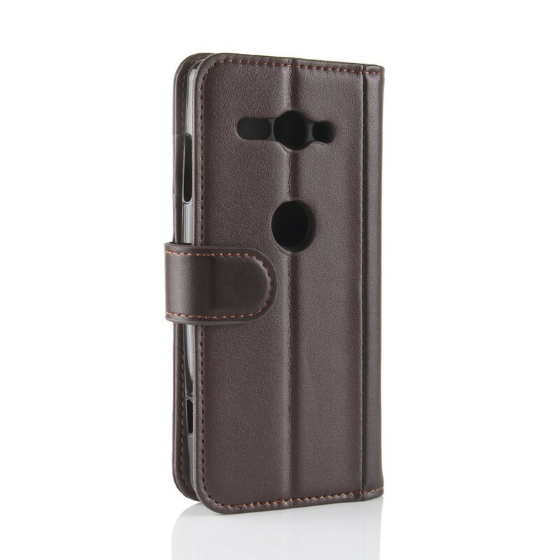 Funda de cuero genuino para Sony Xperia XZ2 Compact