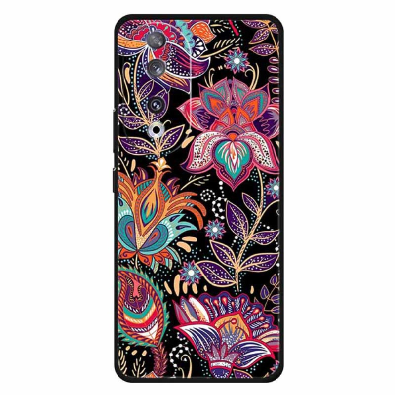 Funda Honor 90 Hojas y flores moradas