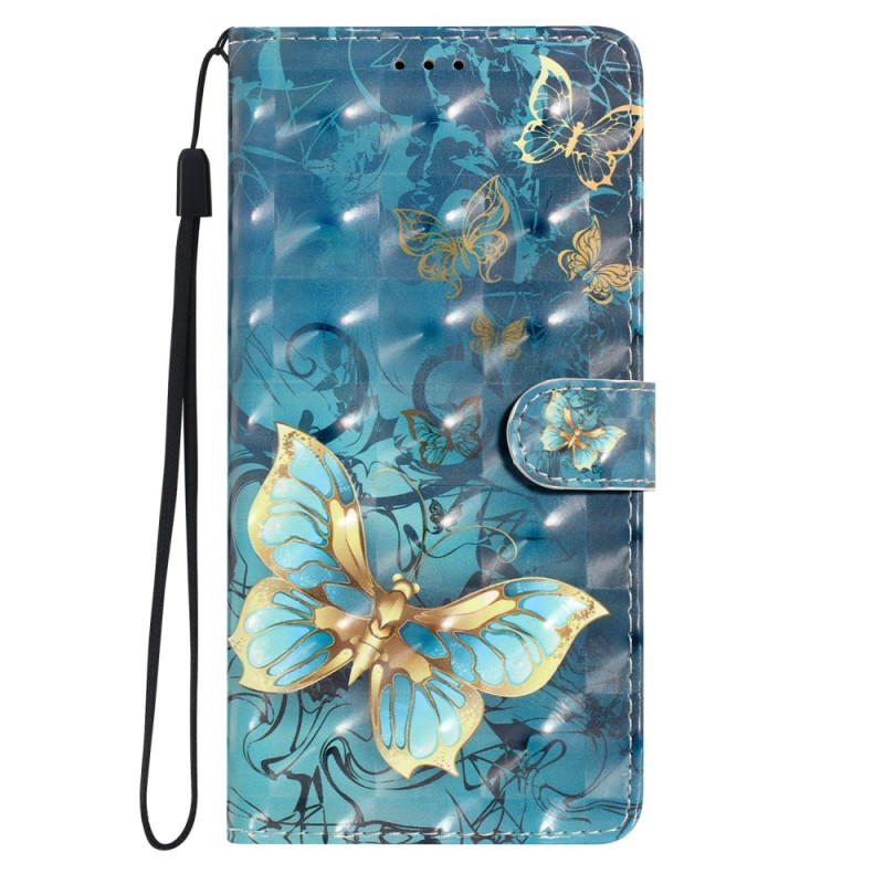 Funda Honor 90 con colgante

 de mariposa verde y dorada