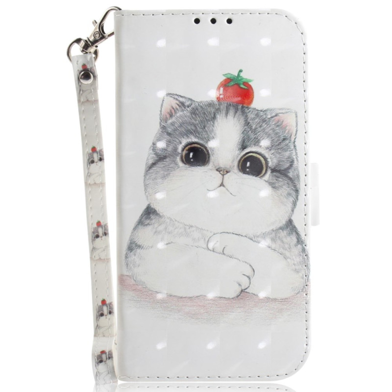 Funda Realme C53 / C51 Cute Cat con cordón de seguridad