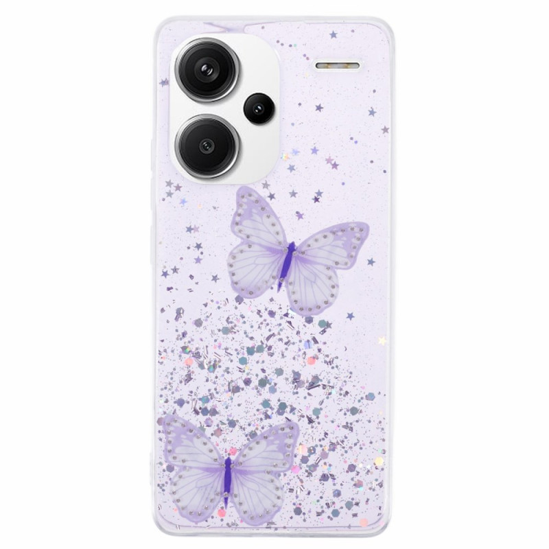 Funda Xiaomi Redmi Note 13 Pro Plus 5G Mariposas Purpurina
